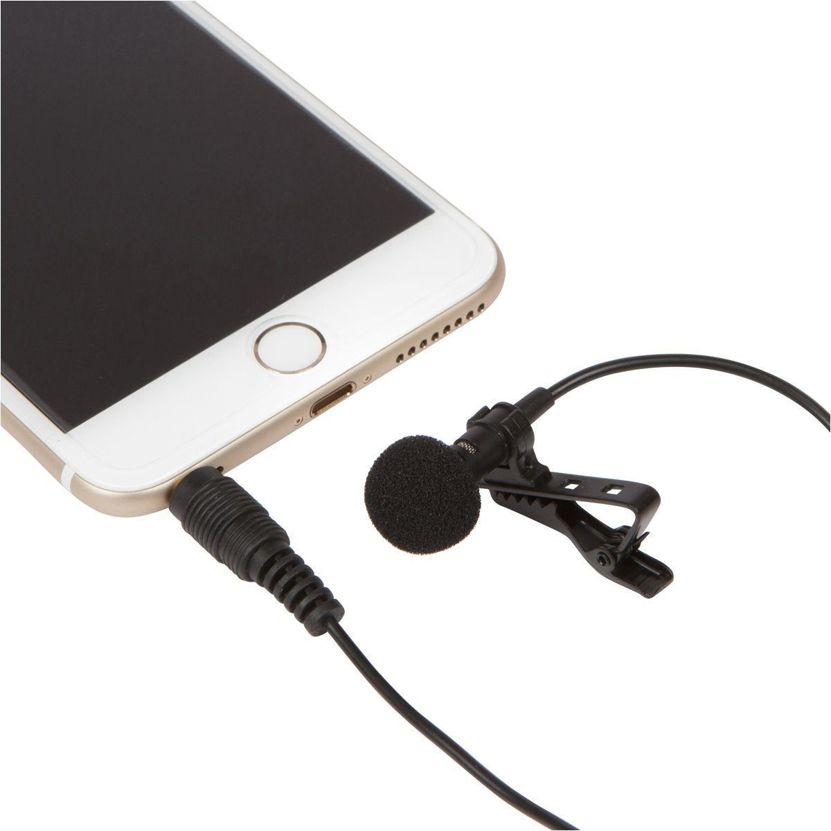 Xtenzi iX4Pro Lavalier Lapel Microphone Clip-on Directional Noise Condensing Sound Super Delux Lav Mic Compatible with Apple Ipad iPod Touch, Samsung Android & Windows Smartphones