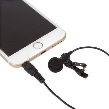 Xtenzi iX4Pro Lavalier Lapel Microphone Clip-on Directional Noise Condensing Sound Super Delux Lav Mic Compatible with Apple Ipad iPod Touch, Samsung Android & Windows Smartphones