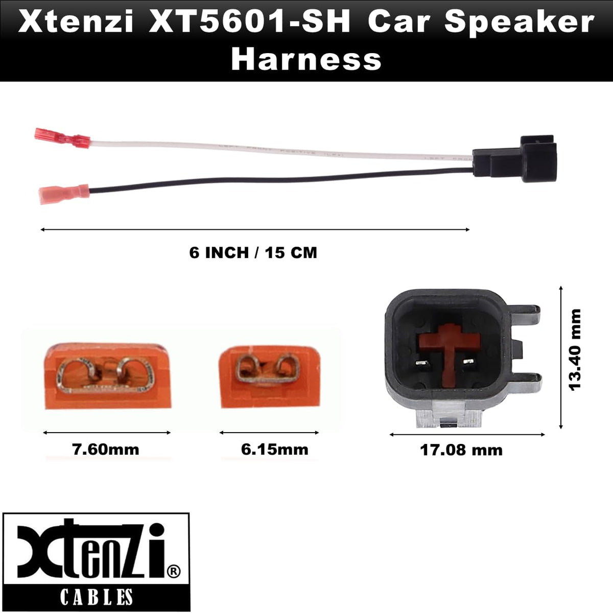Xtenzi 2 Pair Car Speaker Harness Set Compatible with Ford, GMC, Chevrolet Vehicles