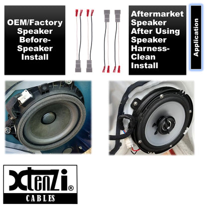 Xtenzi 2 Pair Car Speaker Harness Set Compatible with Ford, Mercury, Chrysler Vehicles