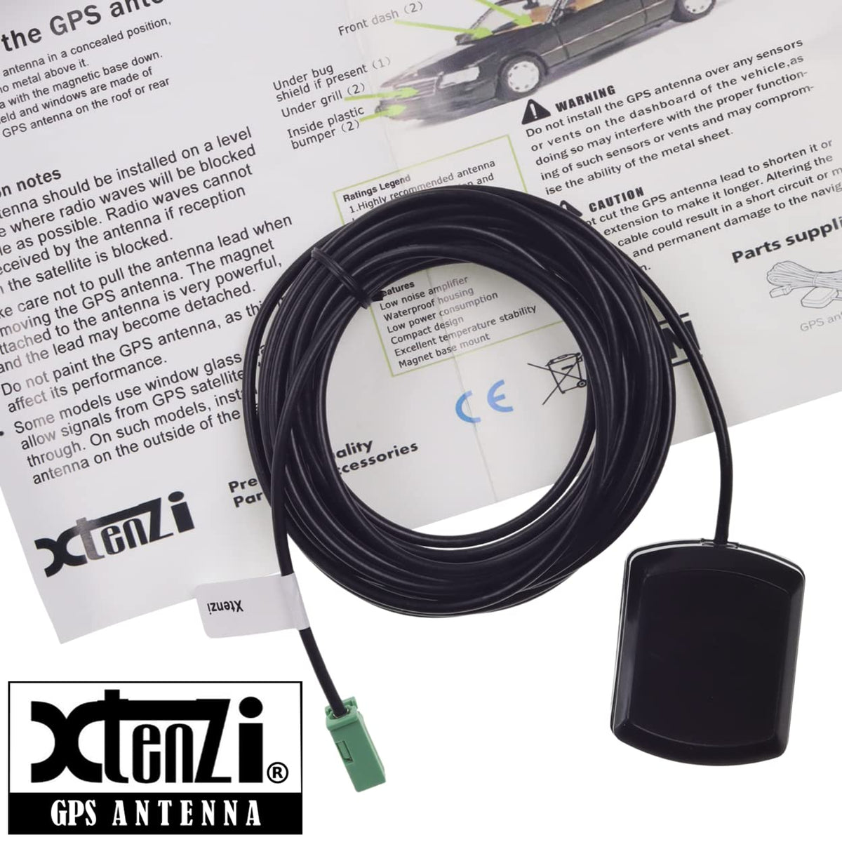 Xtenzi Active GPS Antenna Auto Car Stereo indash Radio Compatible with Pioneer Navigation Receiver – XT91830