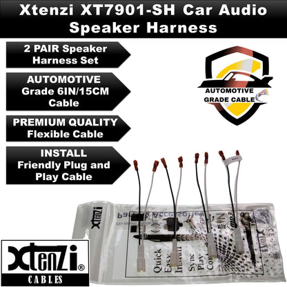 Xtenzi 2 Pair Car Speaker Harness Set Compatible with Mazda 1990-2002 Vehicles