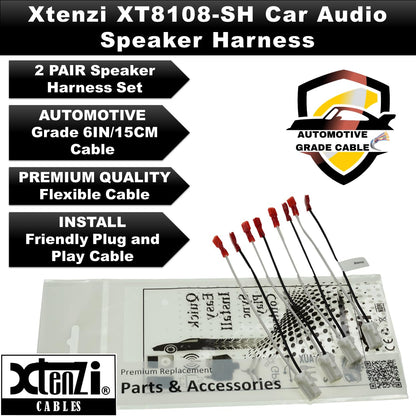 Xtenzi 2 Pair Car Speaker Harness Set Compatible with Toyota 2002-2004 Vehicles