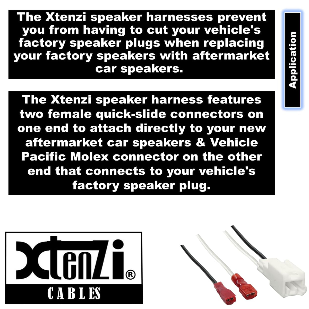 Xtenzi 2 Pair Car Audio Speaker Harness Set Compatible with Toyota 2018-2020 Vehicles
