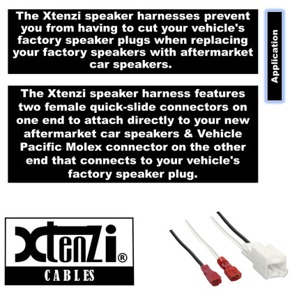 Xtenzi 2 Pair Car Audio Speaker Harness Set Compatible with Toyota 2018-2020 Vehicles