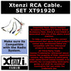 Xtenzi 4PCS Set XT91920 RCA Cord Assembly Harness Car Audio Video Compatible with Pioneer DMH160BT, DMH1700NEX, DMH1770NEX, DMHW2700NEX, DMHW2770NEX.