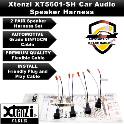 Xtenzi 2 Pair Car Speaker Harness Set Compatible with Ford, GMC, Chevrolet Vehicles