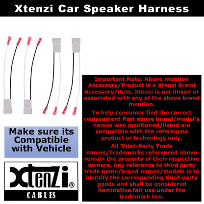 Xtenzi 2 Pair Car Speaker Harness Set Compatible with Honda, Acura Vehicles