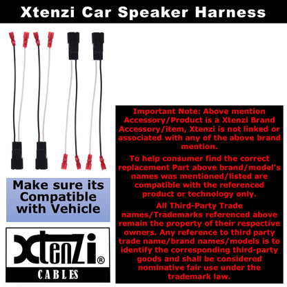 Xtenzi 2 Pair Car Speaker Harness Set Compatible with Chrysler, Dodge, Jeep Vehicles