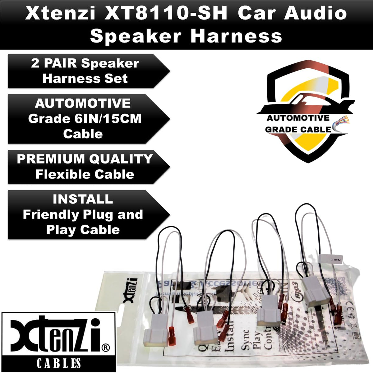 Xtenzi 2 Pair Car Speaker Harness Set Compatible with Toyota, Subaru 2018-2020 Vehicles