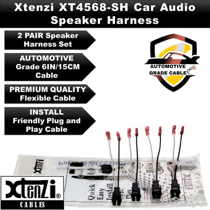 Xtenzi 2 Pair Car Audio Speaker Harness Set Compatible with Chevrolet, GMC, Buick, Cadillac Vehicles