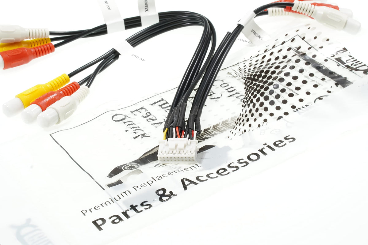 Xtenzi 20Pin RCA Cord Assembly Harness Car Audio Video Compatible with JVC Kenwood KVT-514 KVT-512 KVT-516 - XT91916