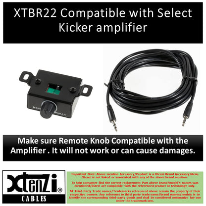 Xtenzi Amplifier Remote Bass Volume Control Knob XTBR22 Compatible with Select Kicker CXA, CX, PXA Series Amplifiers