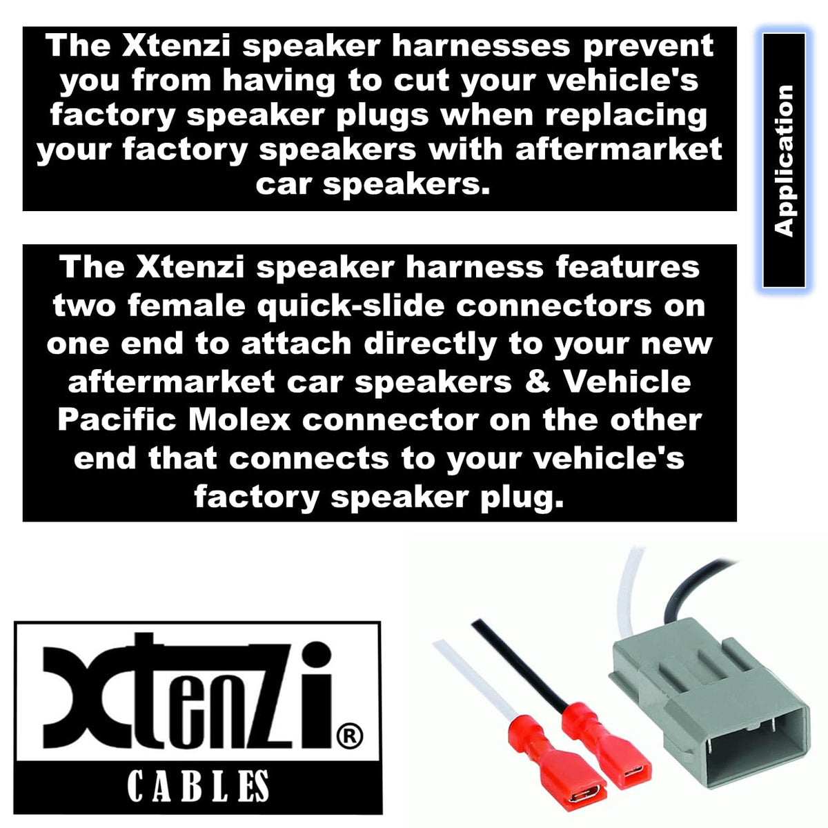 Xtenzi 2 Pair Car Speaker Harness Set Compatible with Honda, Acura Vehicles