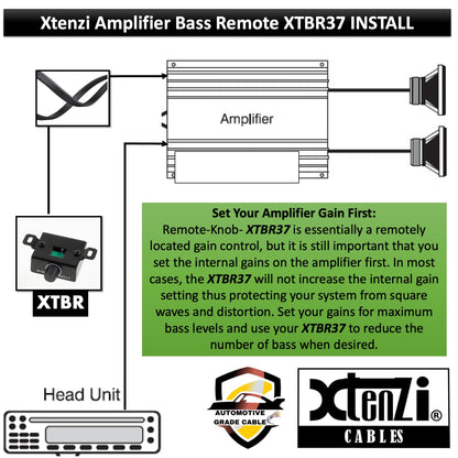Xtenzi Amplifier Bass Volume Knob Control Remote XTBR37 Compatible with Pioneer Select Models: GM-8601 GM-9601
