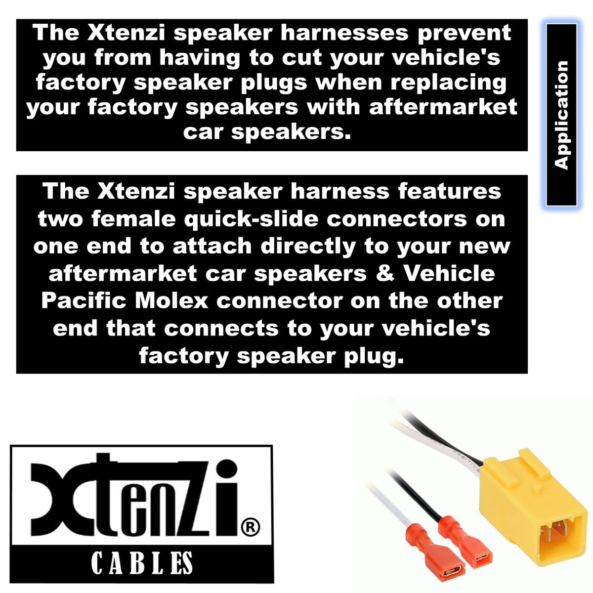 Xtenzi 2 Pair Car Speaker Harness Set Compatible with Ram 2015-2020 Vehicles