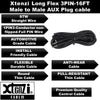 Xtenzi 3Pin Jack AUX Flex Cable Wire Accessory for Bass Remote Knob Compatible with Rockford Fosgate Prime PLC Amplifiers (15 Feet)