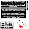 Xtenzi 2 Pair Car Audio Speaker Harness Set for Chevrolet, Hyundai, Kia Vehicles