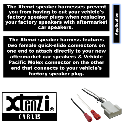 Xtenzi 2 Pair Car Speaker Harness Set for Toyota, Subaru 2018-2020 Vehicles