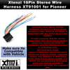 Xtenzi 16Pin Car Radio Power Wire Harness Connector for Pioneer DEH-P7600MP DEH-P4500M - XT91001