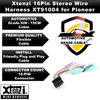 Xtenzi 16Pin Car Radio Power Wire Harness Connector for Pioneer AVH-P2300DVD, AVH-P3200BT - XT91004