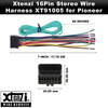Xtenzi 16Pin Car Radio Power Wire Harness Connector for Pioneer AVH-4000DVD, AVH-P4020DVD - XT91005