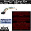 Xtenzi 16Pin Car Radio Power Wire Harness Connector for Pioneer DEHP8400BH DEH80PRS DEHP7400HD - XT91010V3