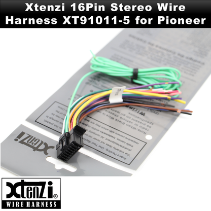 Xtenzi 16Pin Car Radio Power Wire Harness Connector Compatible with Pioneer BV9973 BV9976 BV9978 BV9979B BV9980BT – XT91011-5