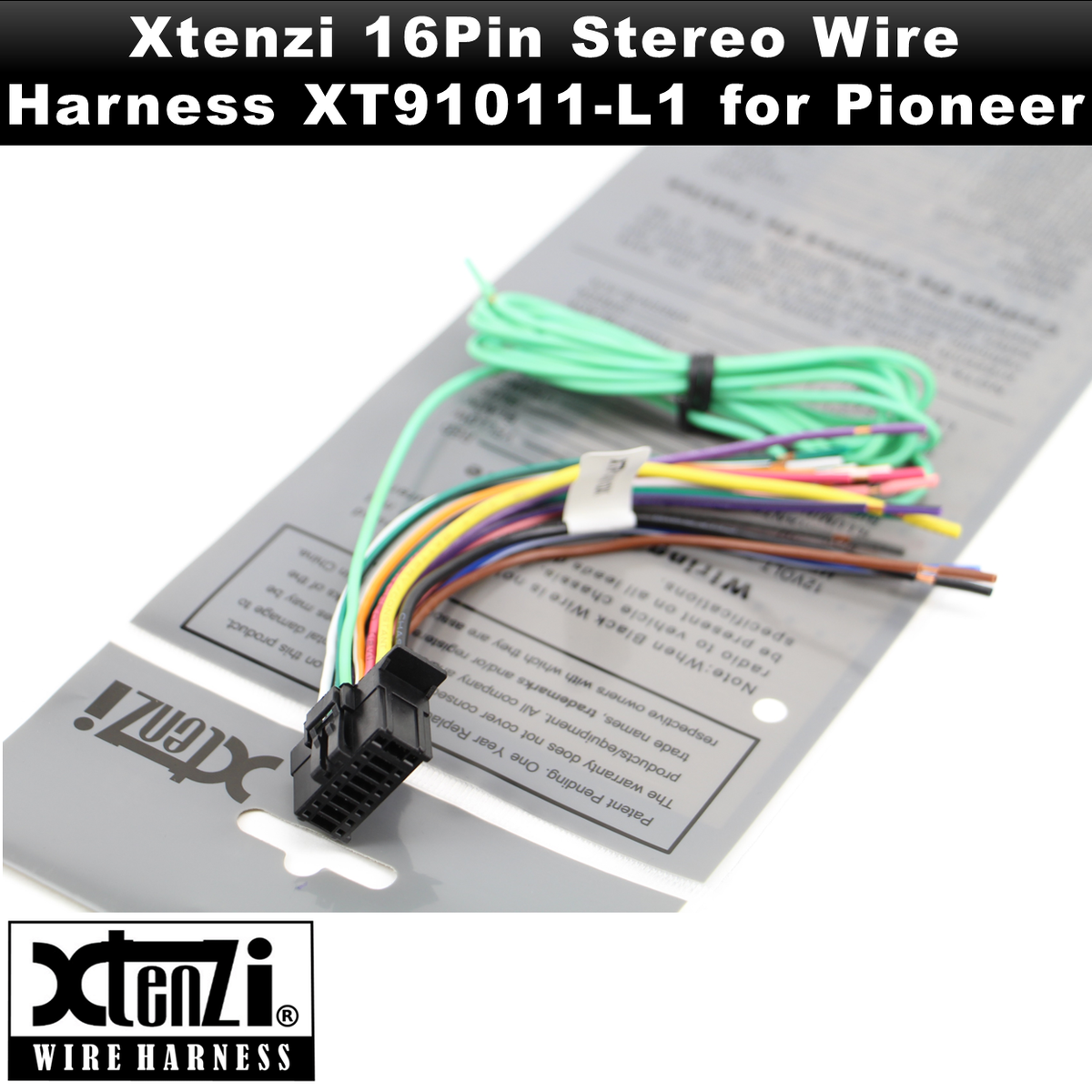 Xtenzi 16Pin Car Radio Power Wire Harness Connector Compatible with Pioneer FHX720BT FHX520UI FH-X520UI FH-X720BT FH-X721BT - XT91011 - image 3