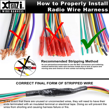 Xtenzi 16Pin Car Radio Power Wire Harness Connector Compatible with Pioneer FHX720BT FHX520UI FH-X520UI FH-X720BT FH-X721BT - XT91011 - image 9