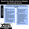 Xtenzi Car Radio Antenna Adapter for 2000-Up BMW, Chevrolet, Chrysler, Mercedes and Other Vehicles