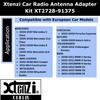 Xtenzi Car Radio Antenna Adapter for 2000-Up BMW, Chevrolet, Chrysler, Mercedes and Other Vehicles