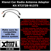 Xtenzi Car Radio Antenna Adapter for 2000-Up BMW, Chevrolet, Chrysler, Mercedes and Other Vehicles