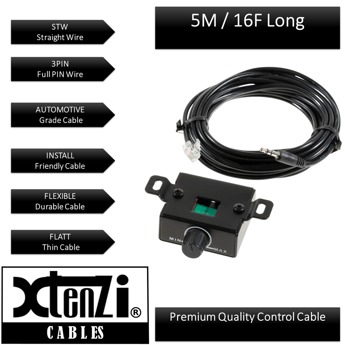 Xtenzi Amplifier Bass Volume Knob Control Remote XTBR7 For MTX THUNDER / WET Amp