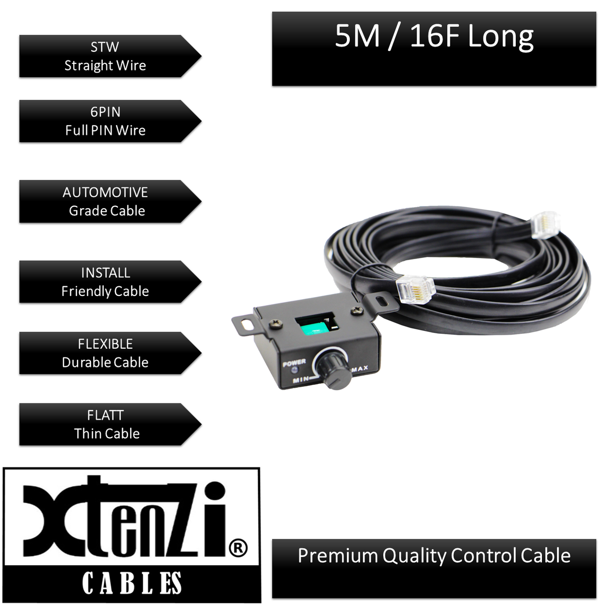 Xtenzi Replacement Wire Bass Boost Remote KnobXTBR16 for Hertz HRC HCP Amplifier