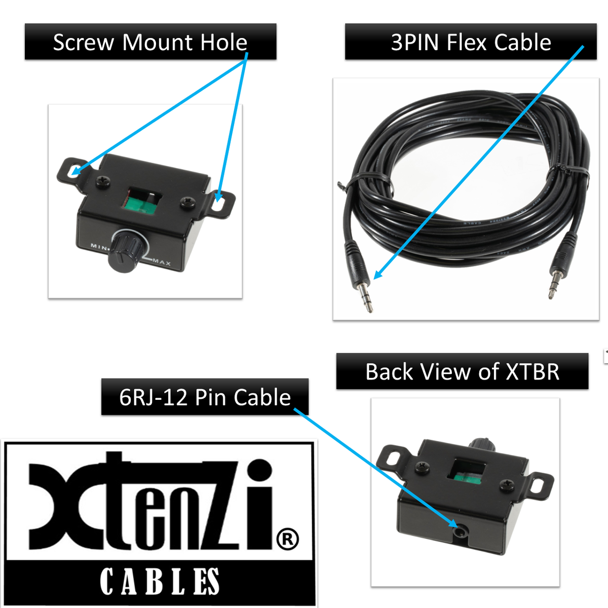 Xtenzi Amplifier Bass Volume Knob Control Remote Car Audio For KICKER CX CXA PXA