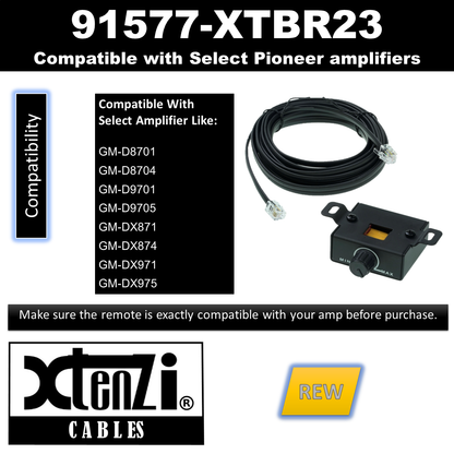 Xtenzi Volume Knob Control Amp Bas Remote XTBR23 for Pioneer GM-D8701 GM-D8704