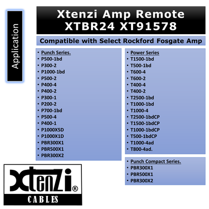 Xtenzi Bass Volume Knob Control Remote XTBR24 for Rockford Fosgate Punch PEQ Amp
