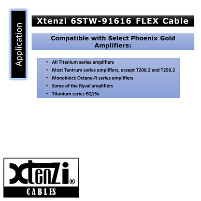 Xtenzi 6 Pin Remote Bass Boost Knob 15 FT Flex Cable for Phoenix Gold Amplifier