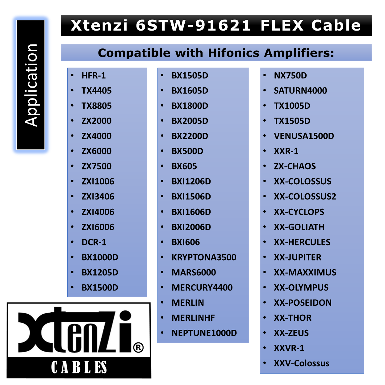 Xtenzi 6Pin Flex Cable 15FT Bass Knob For Hifonics HFR-1 DCR-1 XXR-1 XXVR-1 TX