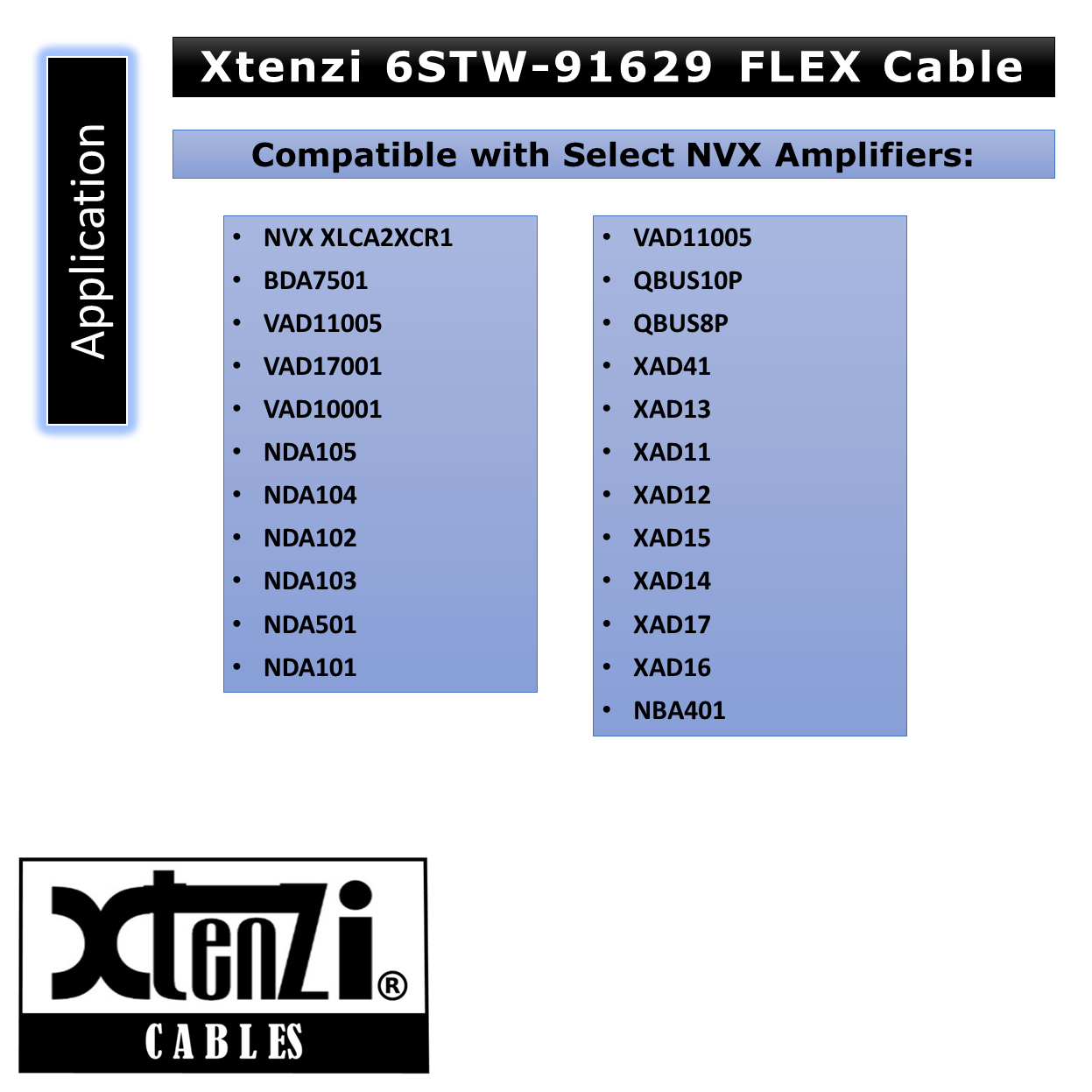 Xtenzi 6 Pin Bass Boost Remote Knob Flex Cable 15 FT For NVX XAD41 XAD13 XAD11