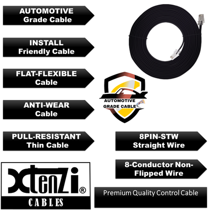 Xtenzi 8Pin Bass Knob 15FT Cable for JL AUDIO FiX TwK DRC VX VXi JLid Amplifiers