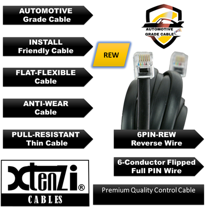 Xtenzi 6Pin Remote Bass Knob 15FT-REW FlexCable for Infinity Reference Amplifier