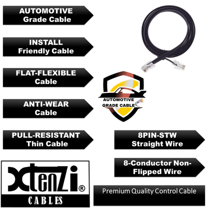 Xtenzi 8Pin Bass Knob 5 FT Cable for JL AUDIO FiX TwK DRC VX VXi JLid Amplifiers