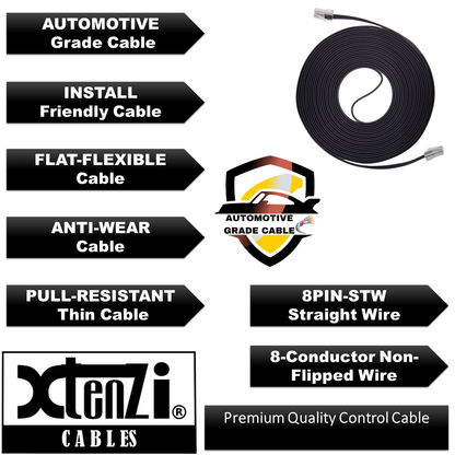 Xtenzi 8Pin Bass Knob 25FTCable for Hifonics HFR-3 HFR-31 BRUTUS HFI TXI ZRX ZXI