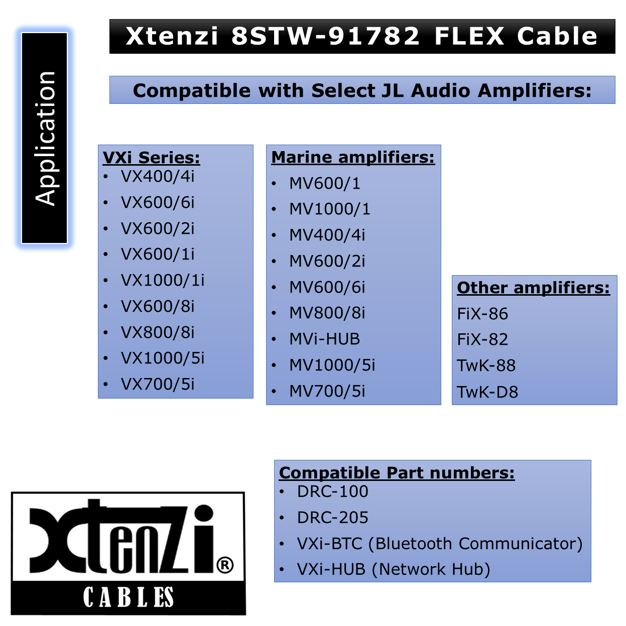 Xtenzi 8Pin Bass Knob 25FT Cable for JL AUDIO FiX TwK DRC VX VXi JLid Amplifiers