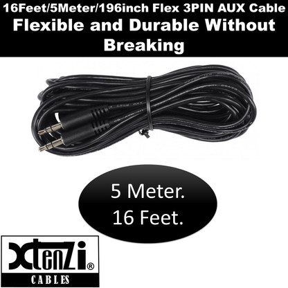 Xtenzi 3Pin 15FT Jack Bass Knob Remote Cable for SKAR Audio RP and Marine Series