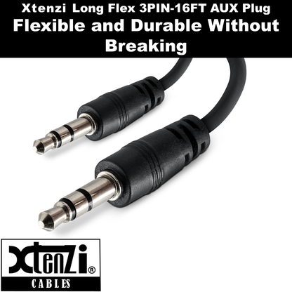 Xtenzi 3Pin 15FT Jack Bass Knob Remote Cable for SKAR Audio RP and Marine Series