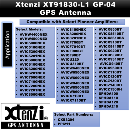 Xtenzi GPS Antenna XT91830-L2 for Pioneer AHW4400NEX AVIC8201NEX AVICW6600NEX - image 9