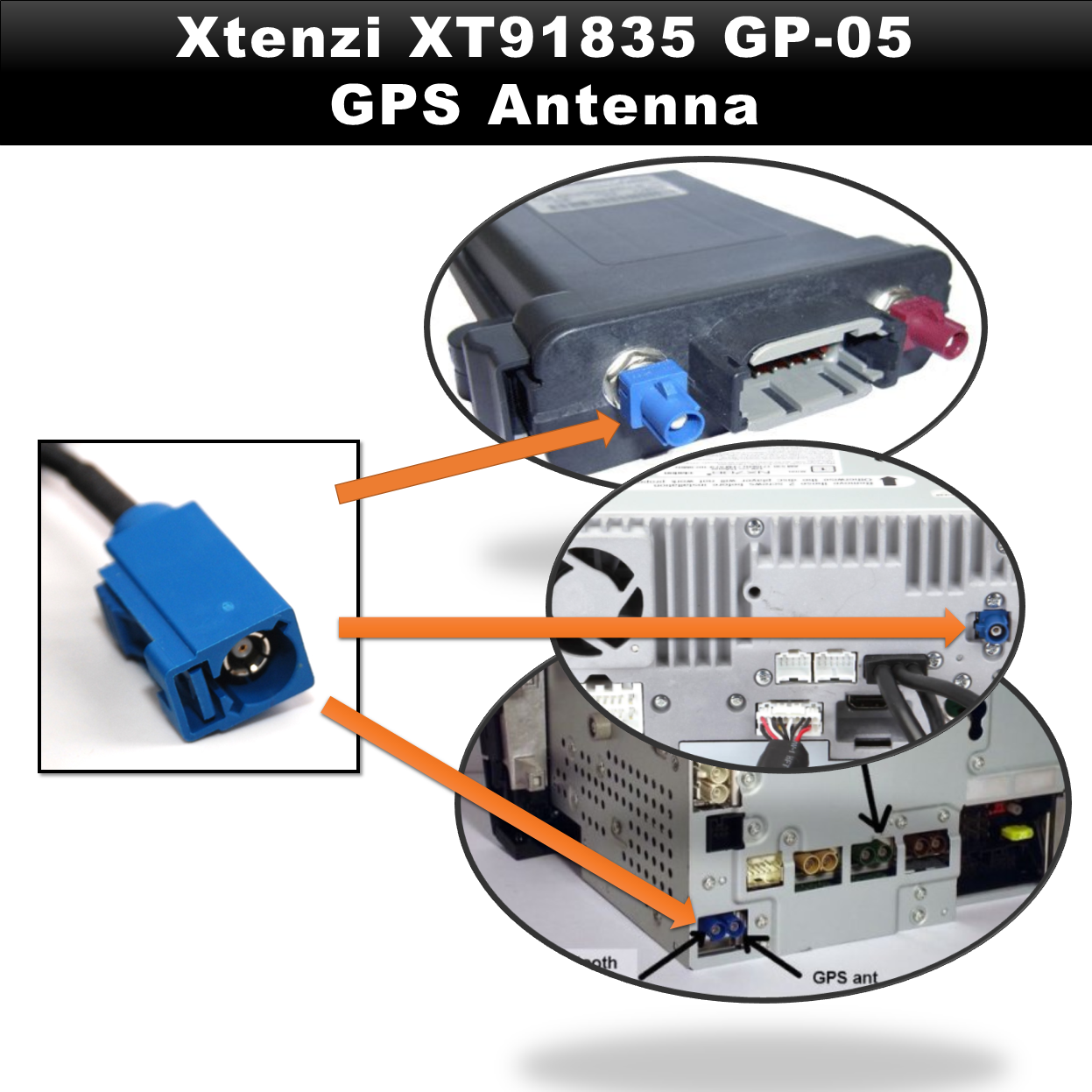 Xtenzi GPS Active Antenna XT91835 for Clarion NX500 NX501 NP400 NX602 NX702